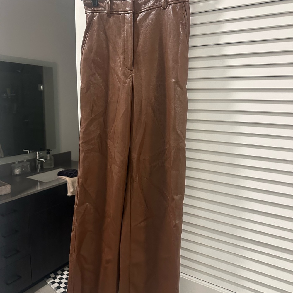 Babaton Brown Straight Leg Pants